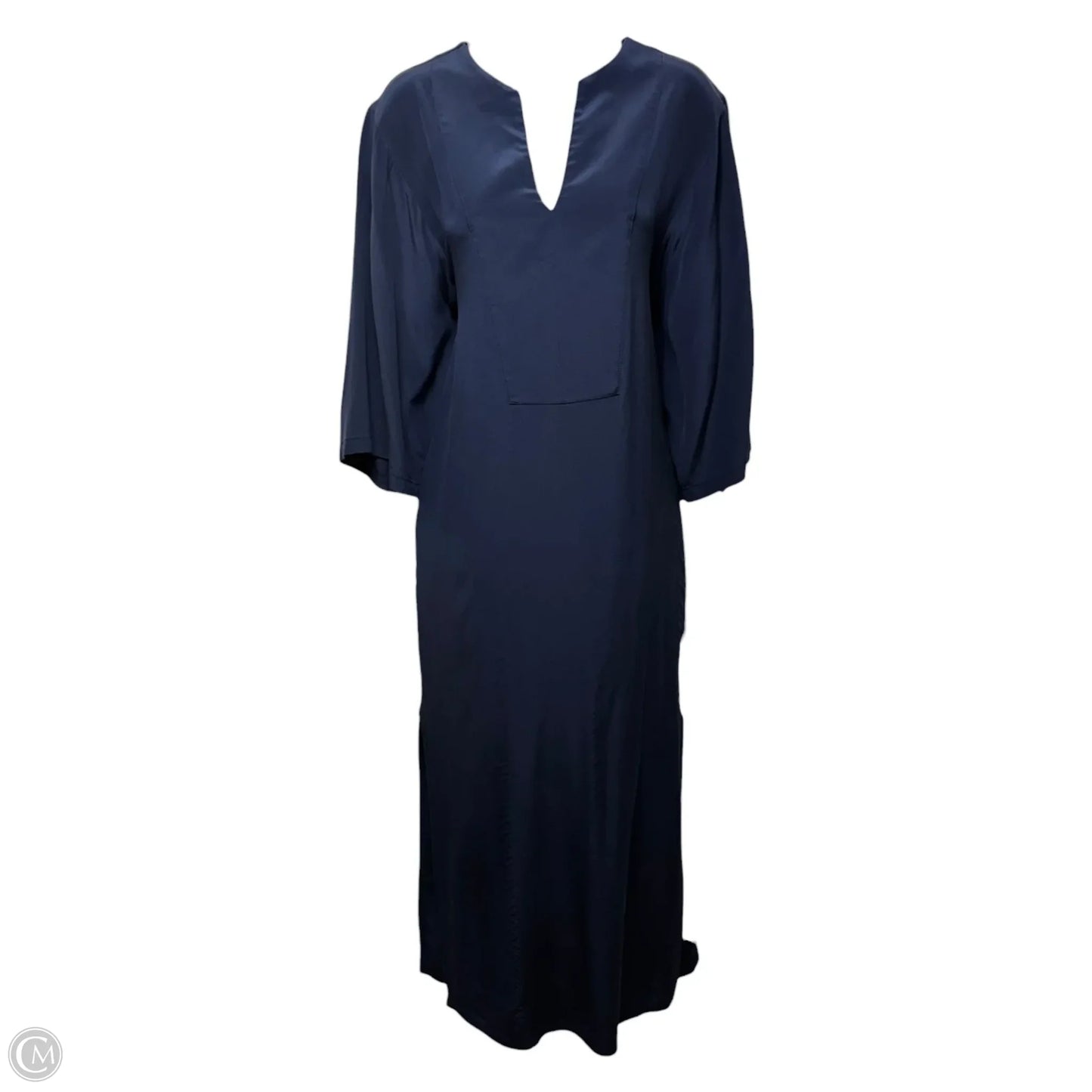 Silk Caftan Dress Casual Maxi By Ocean + Main In Blue, Size: S/M