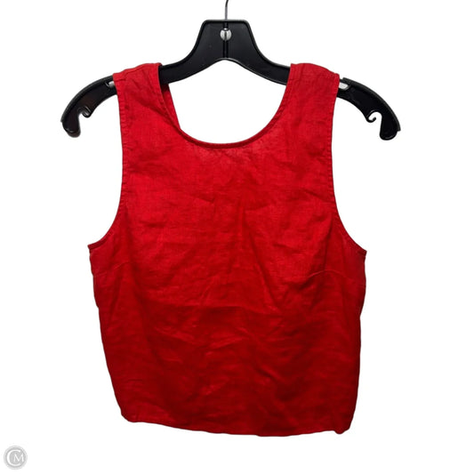 Linen Top Sleeveless By Madewell In Red, Size: 4