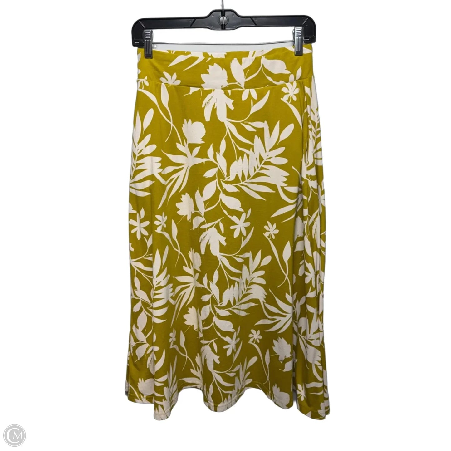 Skirt Midi By Pact In Cream & Yellow, Size: S