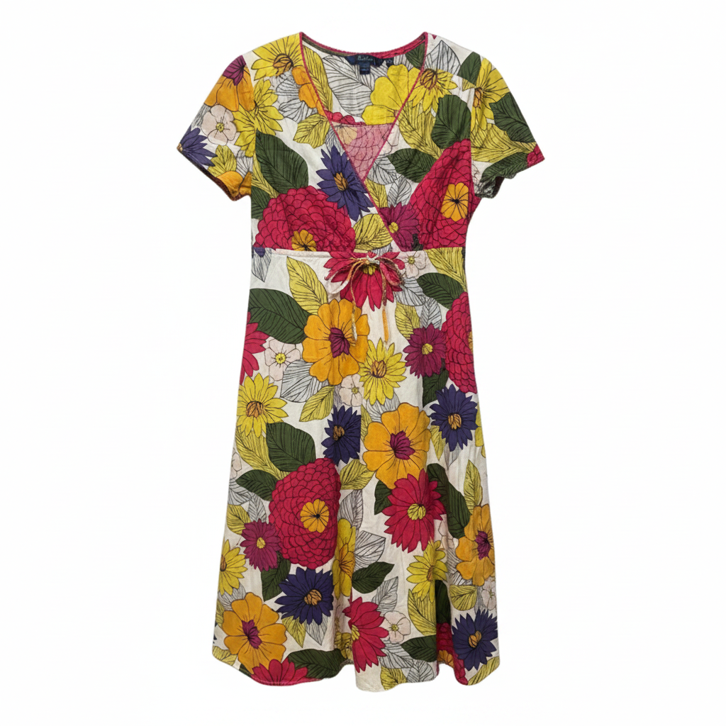Dress Casual Midi By Boden In Floral Print, Size: 8