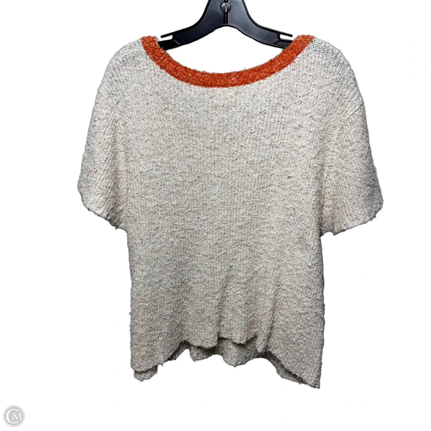 Top Short Sleeve By Pilcro In Cream & Orange, Size: 3x