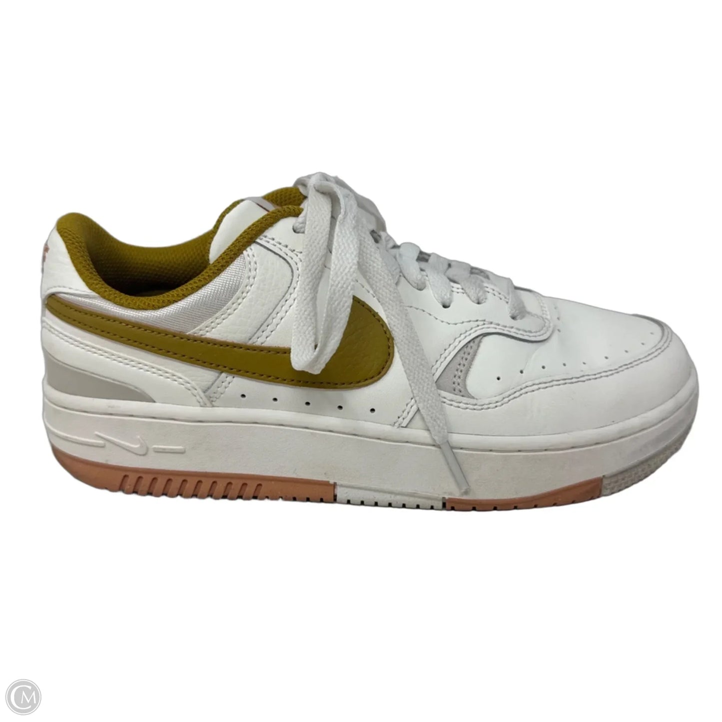 Gamma Force Sneakers By Nike In White & Yellow, Size: 8