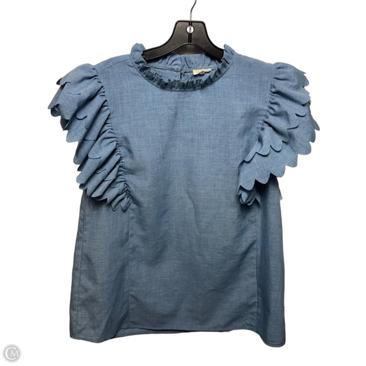 Top Short Sleeve By Jodifl In Blue, Size: L