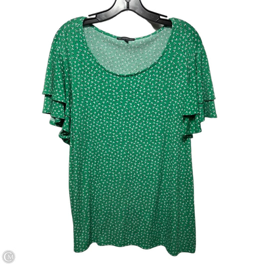 Top Short Sleeve By Adrianna Papell In Green, Size: 3x