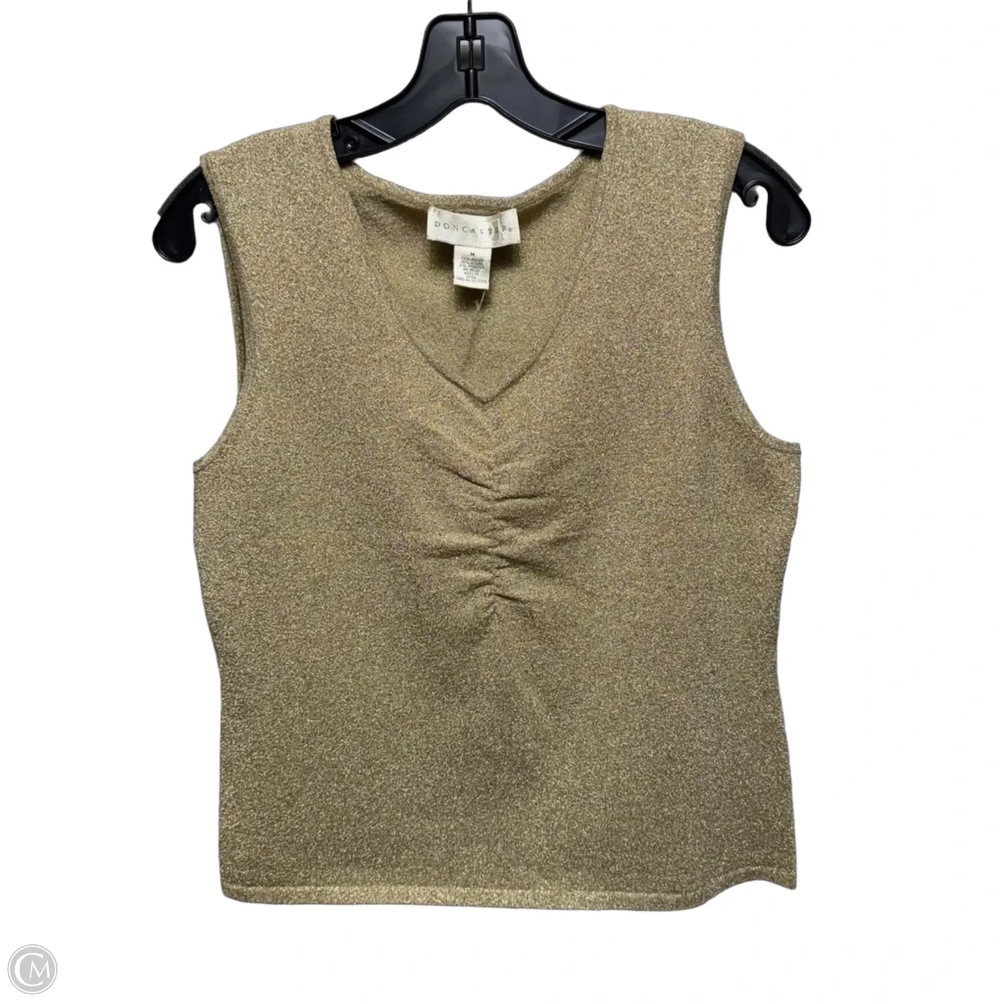 Top Sleeveless By Doncaster In Gold, Size: M