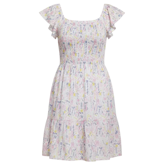 Jilly Smocked Dress Designer By Lilly Pulitzer In Multi Summer Serenade Print, Size: XL