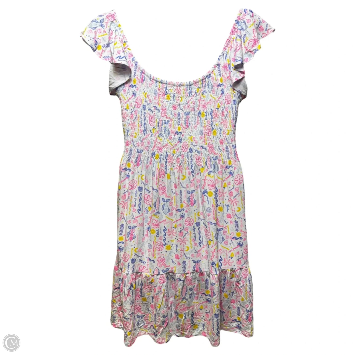 Jilly Smocked Dress Designer By Lilly Pulitzer In Multi Summer Serenade Print, Size: XL