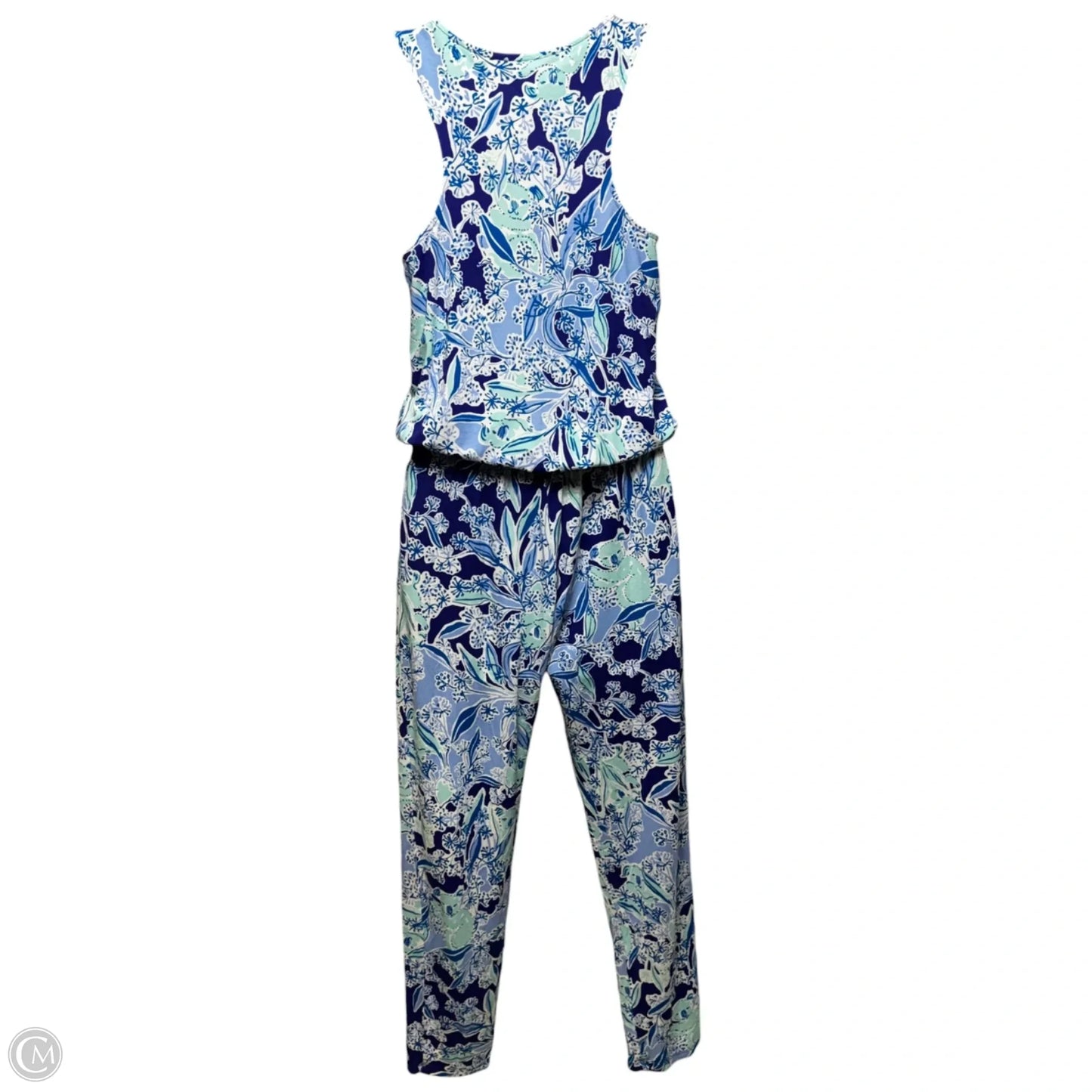 Paulina Jumpsuit Designer By Lilly Pulitzer In Blue & Green, Size: XS