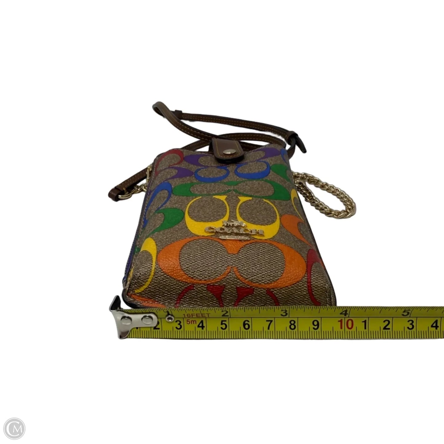 Signature Rainbow Phone Crossbody By Coach, Size: Small