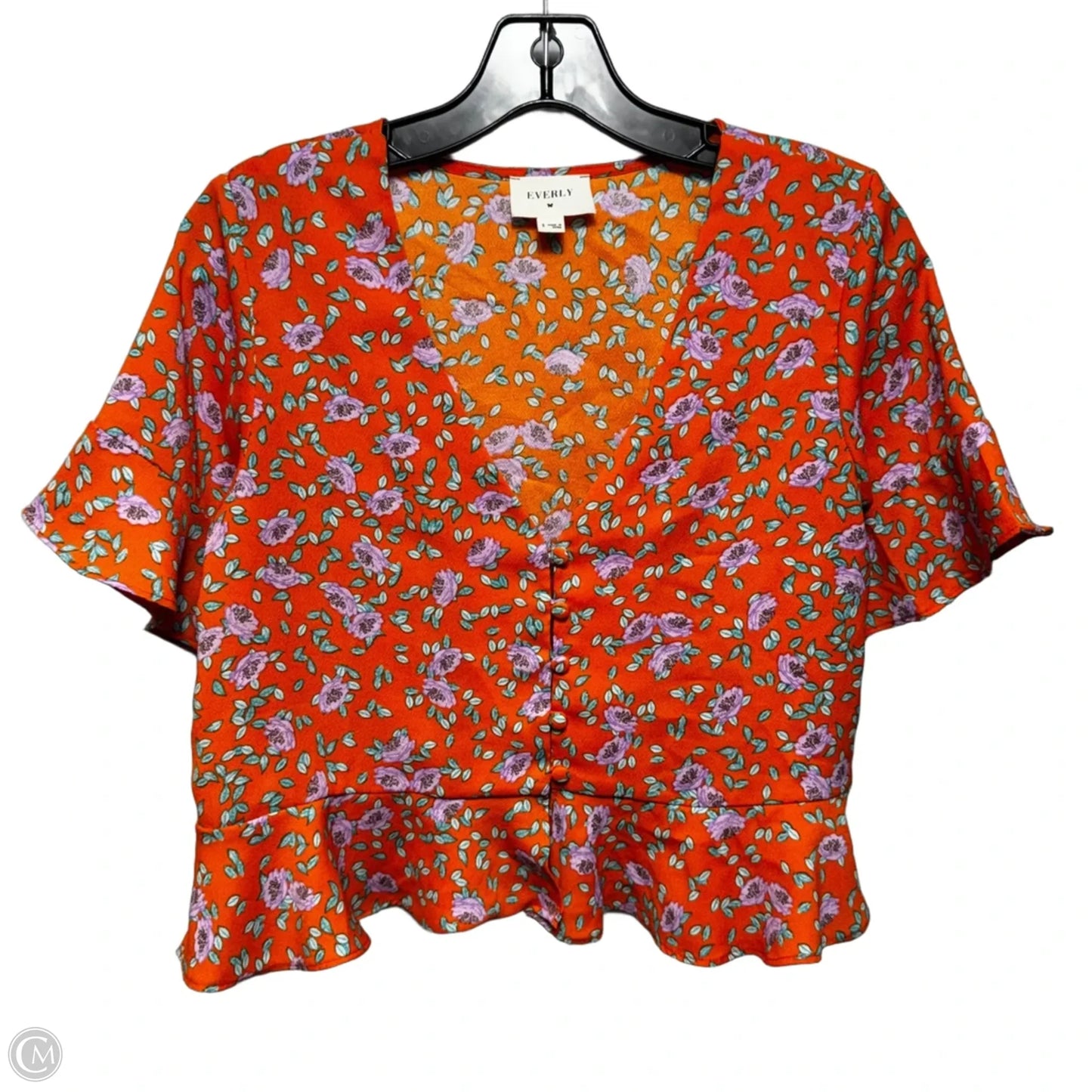 Top Short Sleeve By Everly In Floral Print, Size: S