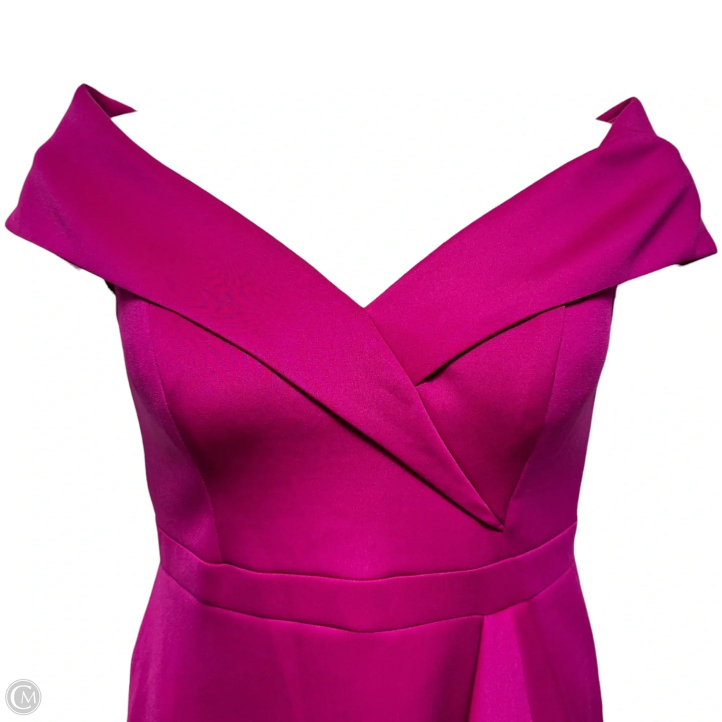 Molly Off Shoulder Dress Designer By Xscape In Pink, Size: 12