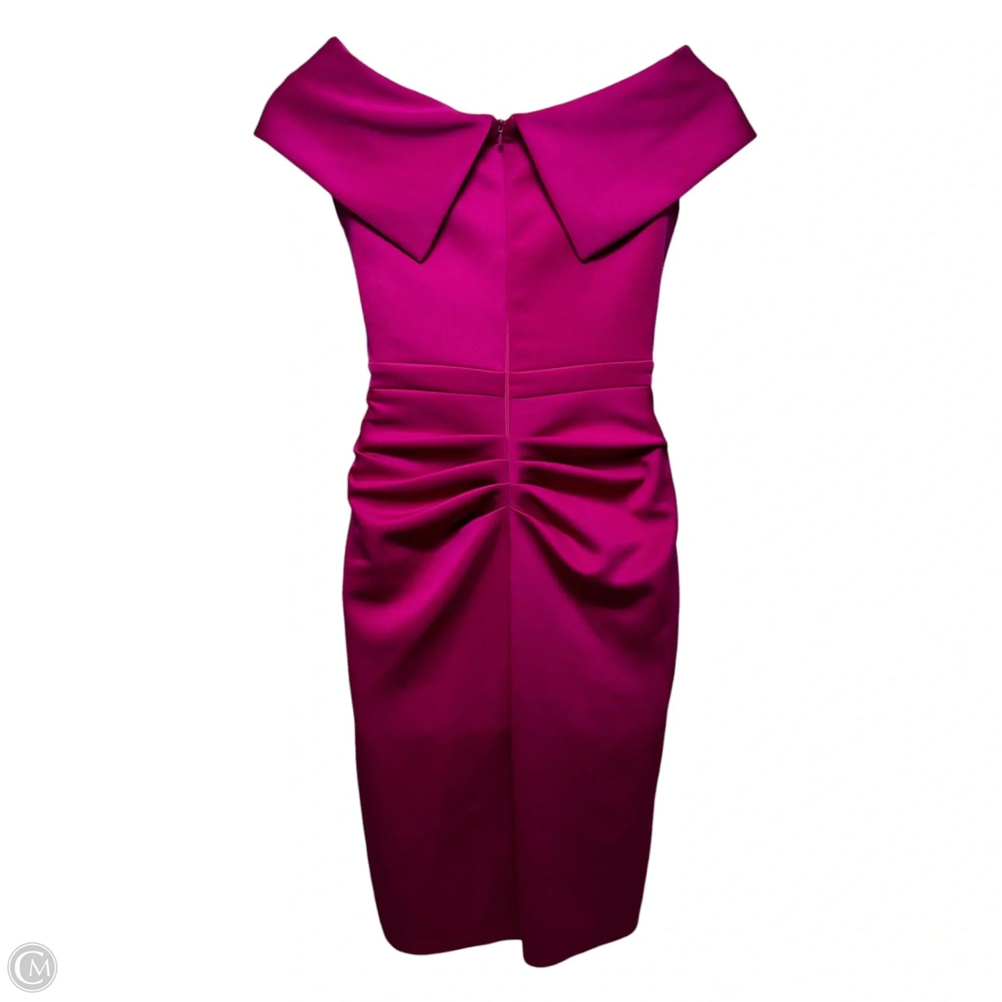 Molly Off Shoulder Dress Designer By Xscape In Pink, Size: 12