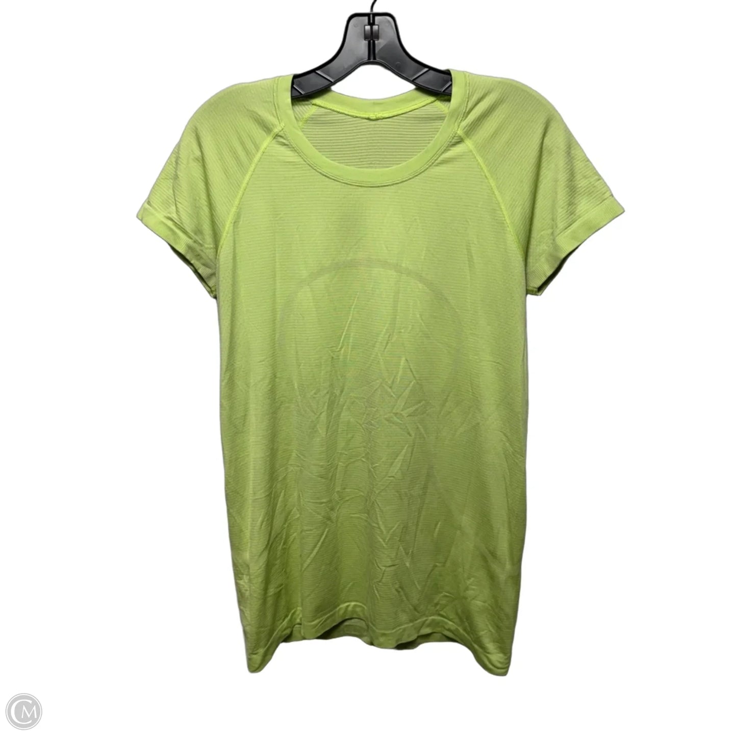 Athletic Top Short Sleeve By Lululemon In Green, Size: 10
