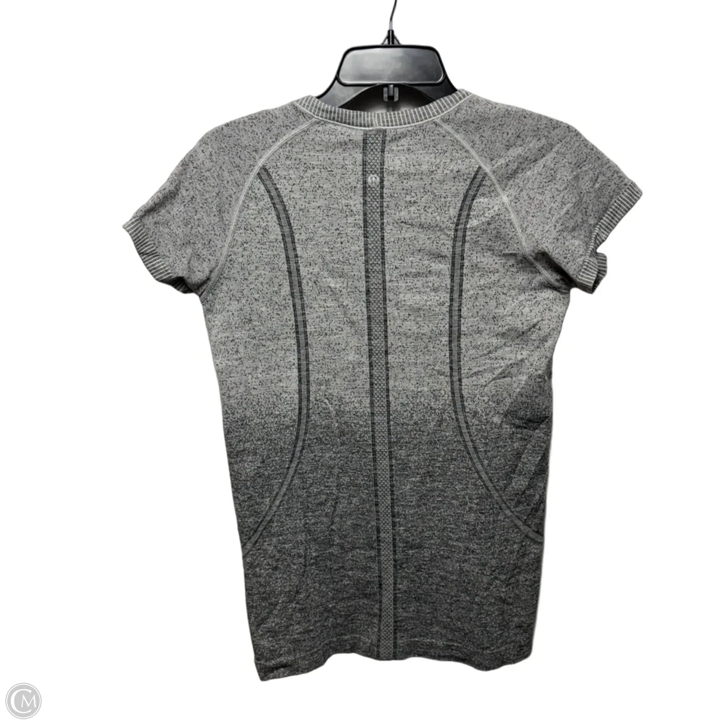 Athletic Top Short Sleeve By Lululemon In Gray Ombre Print, Size: 10