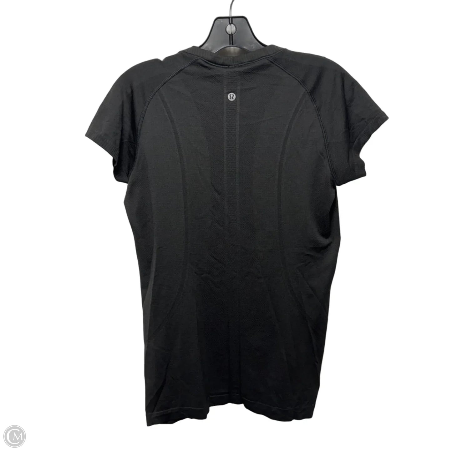 Athletic Top Short Sleeve By Lululemon In Black, Size: 10