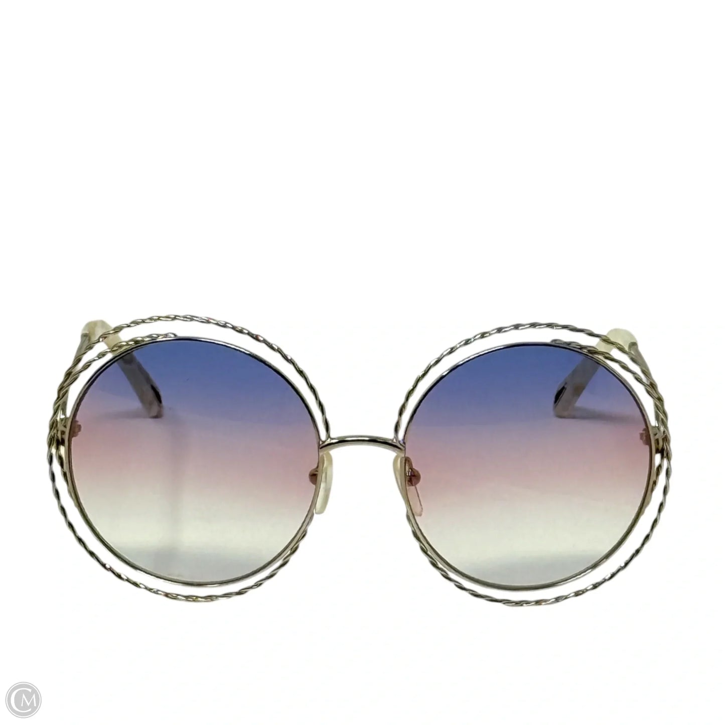 Carlina Twist CE114ST Sunglasses Luxury Designer By Chloe, Size: Large