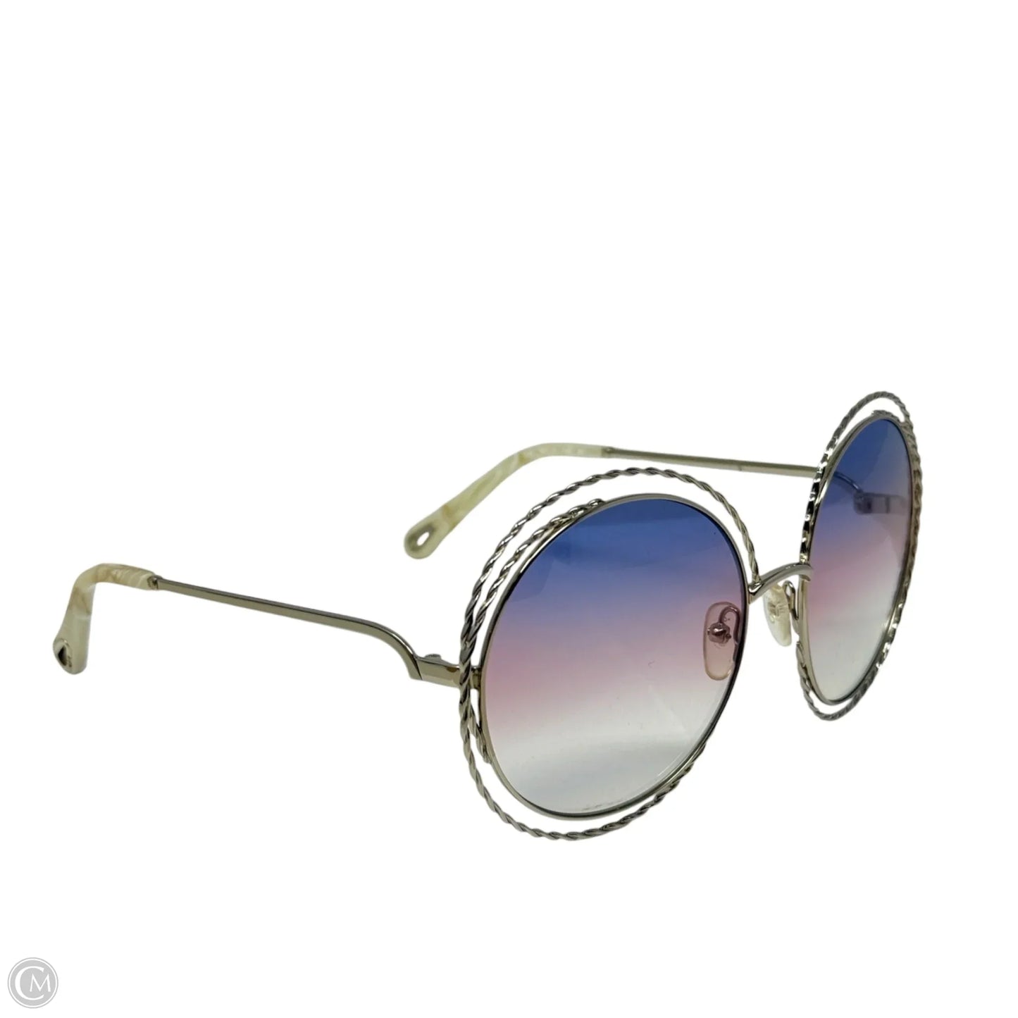 Carlina Twist CE114ST Sunglasses Luxury Designer By Chloe, Size: Large