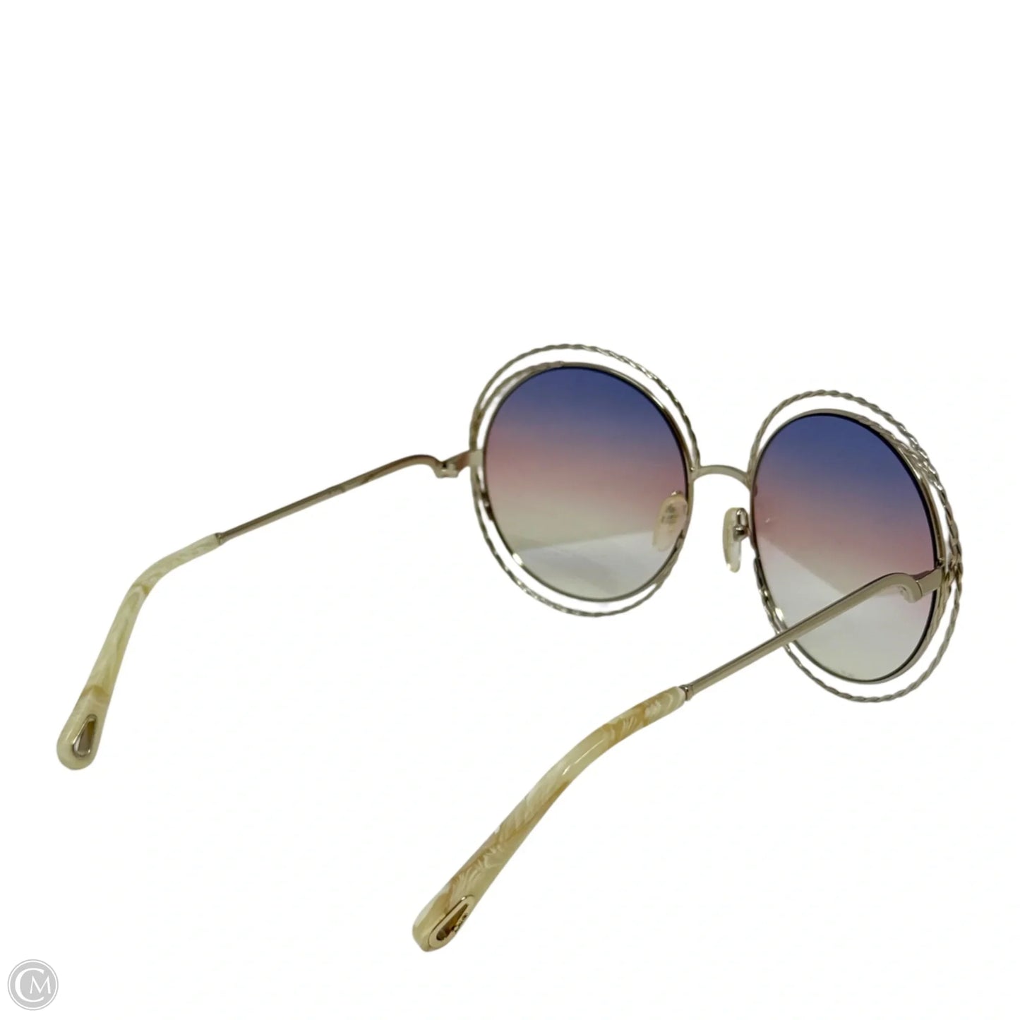 Carlina Twist CE114ST Sunglasses Luxury Designer By Chloe, Size: Large