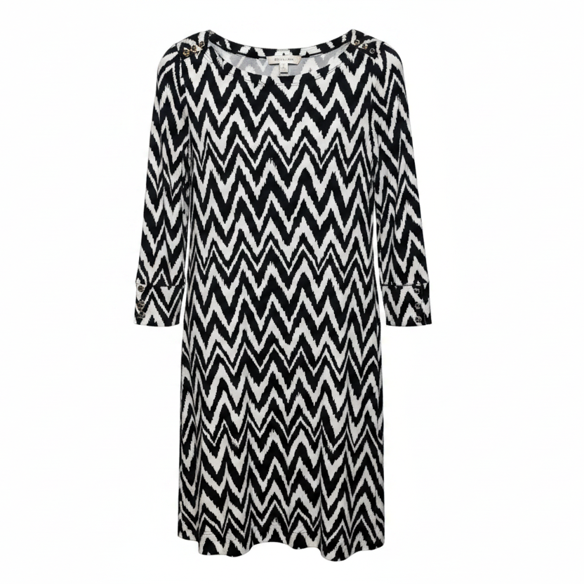 Dress Designer By Lilly Pulitzer In Black & White, Size: L