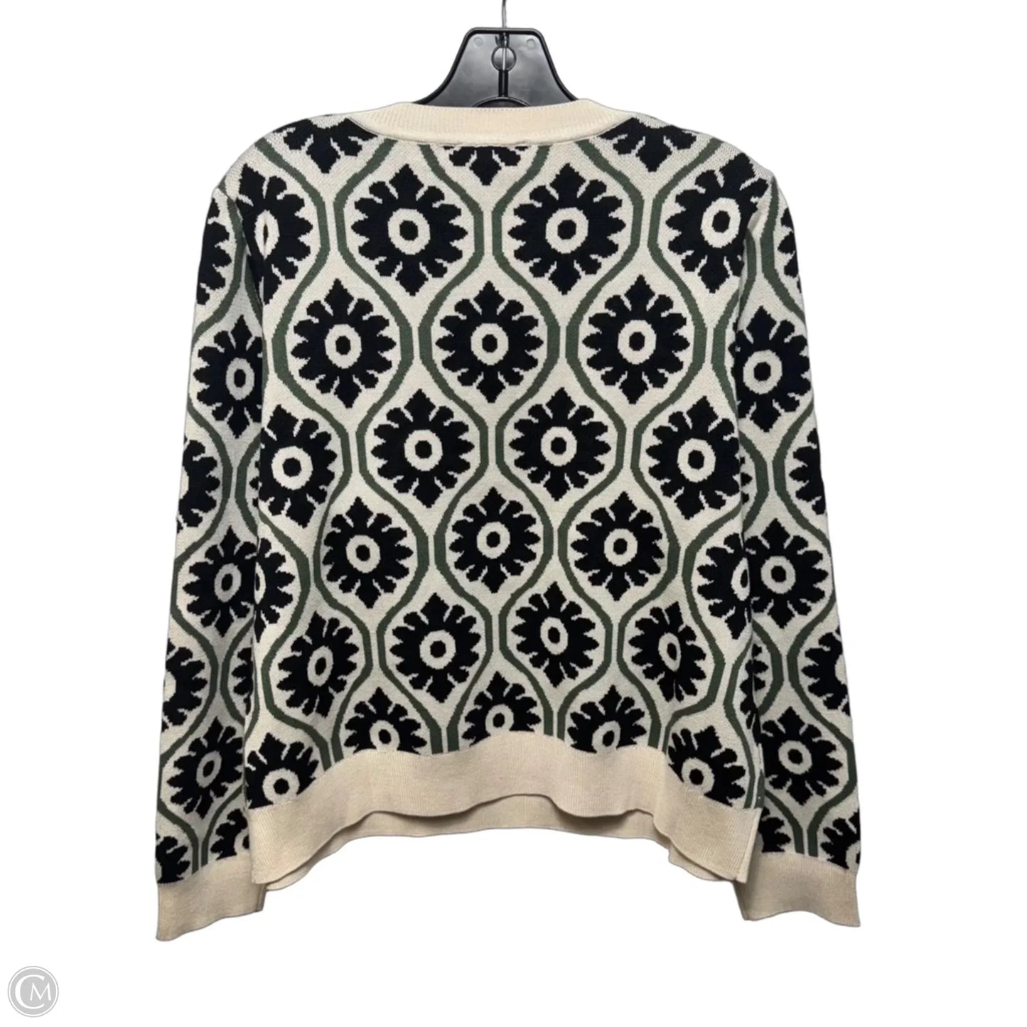 Crewneck Sweater By Adrianna Papell In Floral Print, Size: L