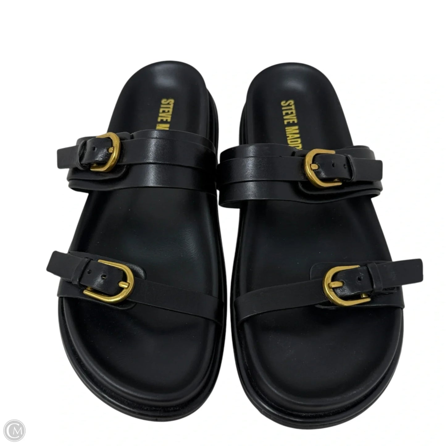 Zina Sandals Flats By Steve Madden In Black, Size: 8.5