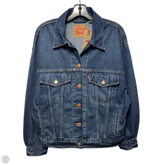 Jacket Denim By Levis In Blue Denim, Size: L