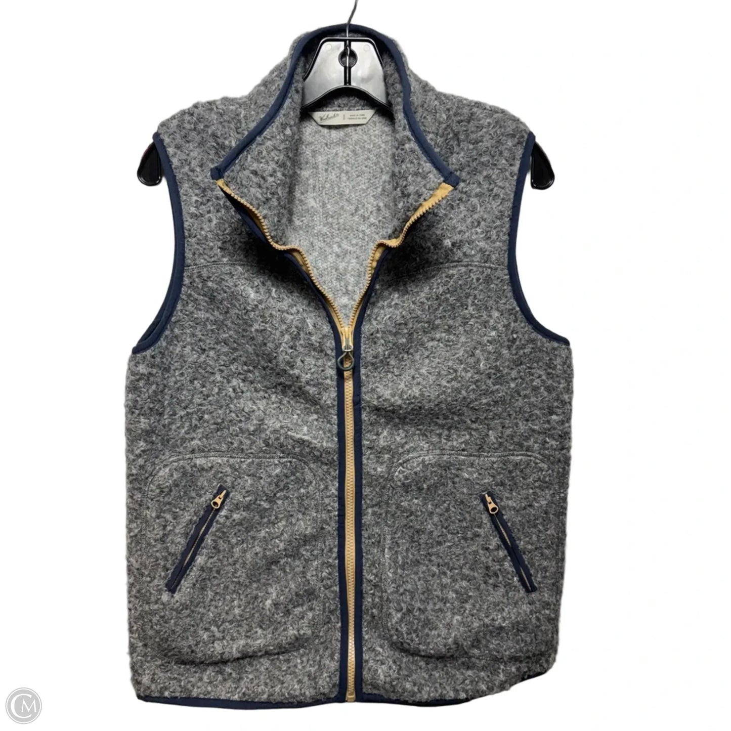 Vest Faux Fur & Sherpa By Woolrich In Grey, Size: S