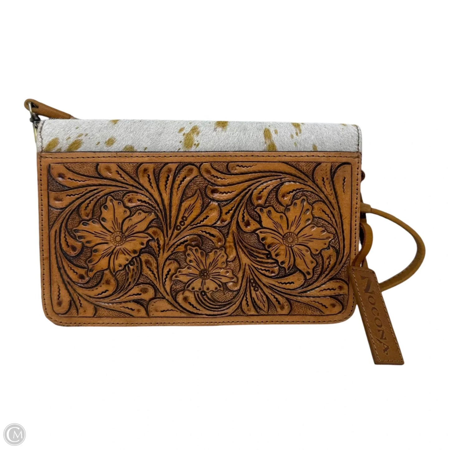 Tooled Leather Crossbody By Nocona, Size: Small