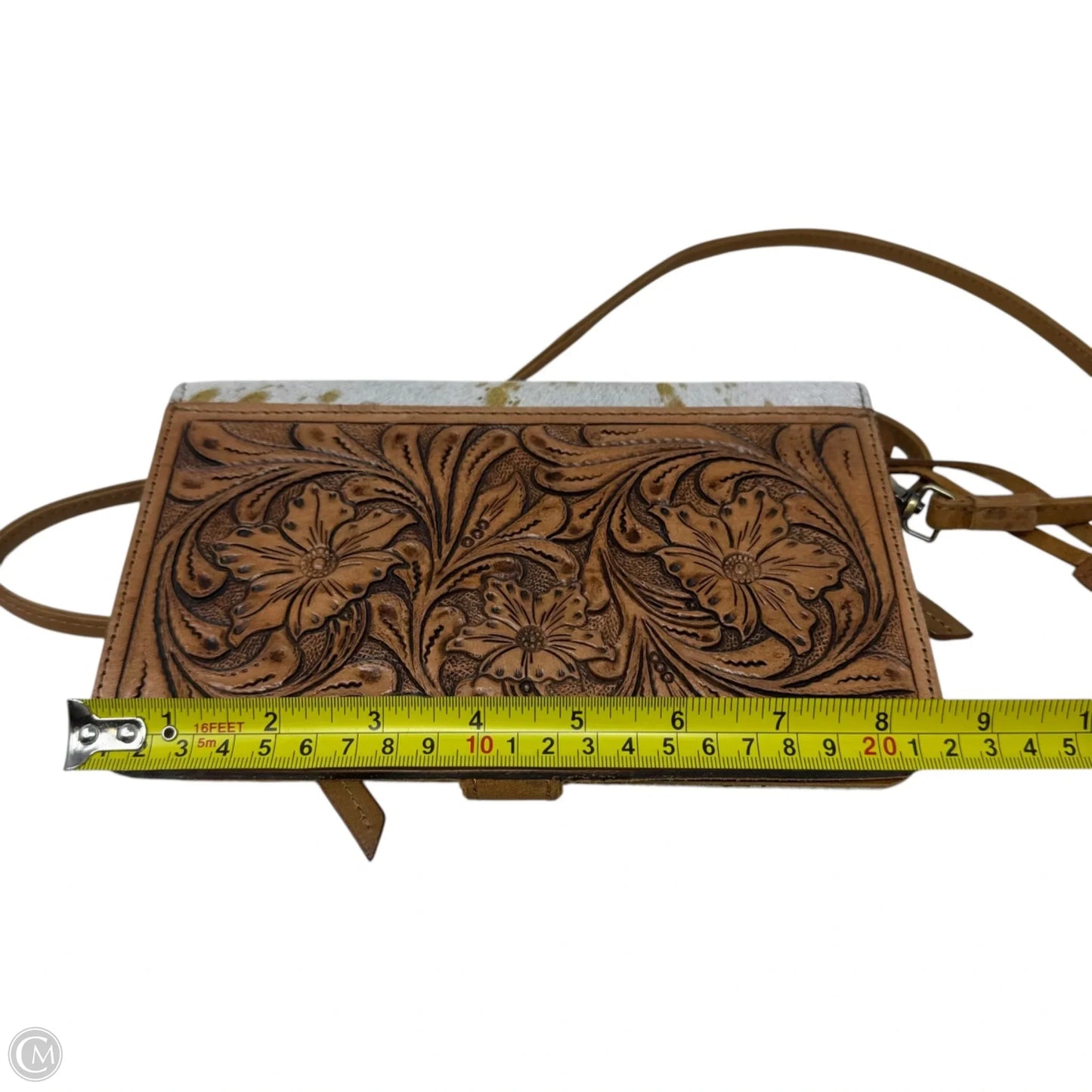 Tooled Leather Crossbody By Nocona, Size: Small