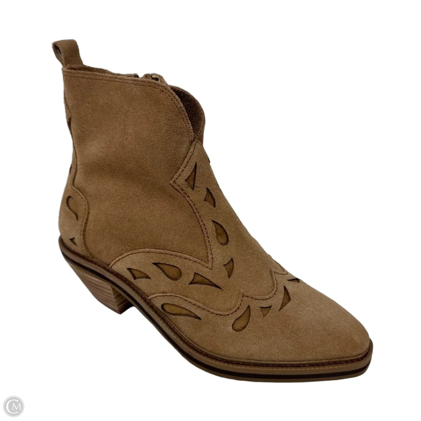 Cliff Suede Boots Ankle Heels By Kelsi Dagger In Tan, Size: 7