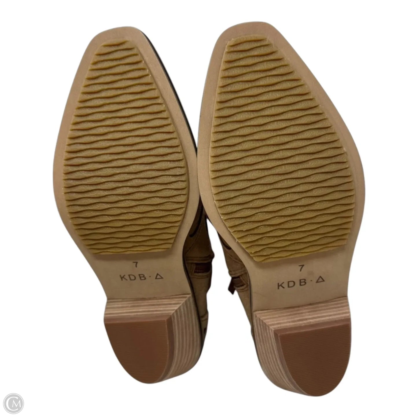 Cliff Suede Boots Ankle Heels By Kelsi Dagger In Tan, Size: 7