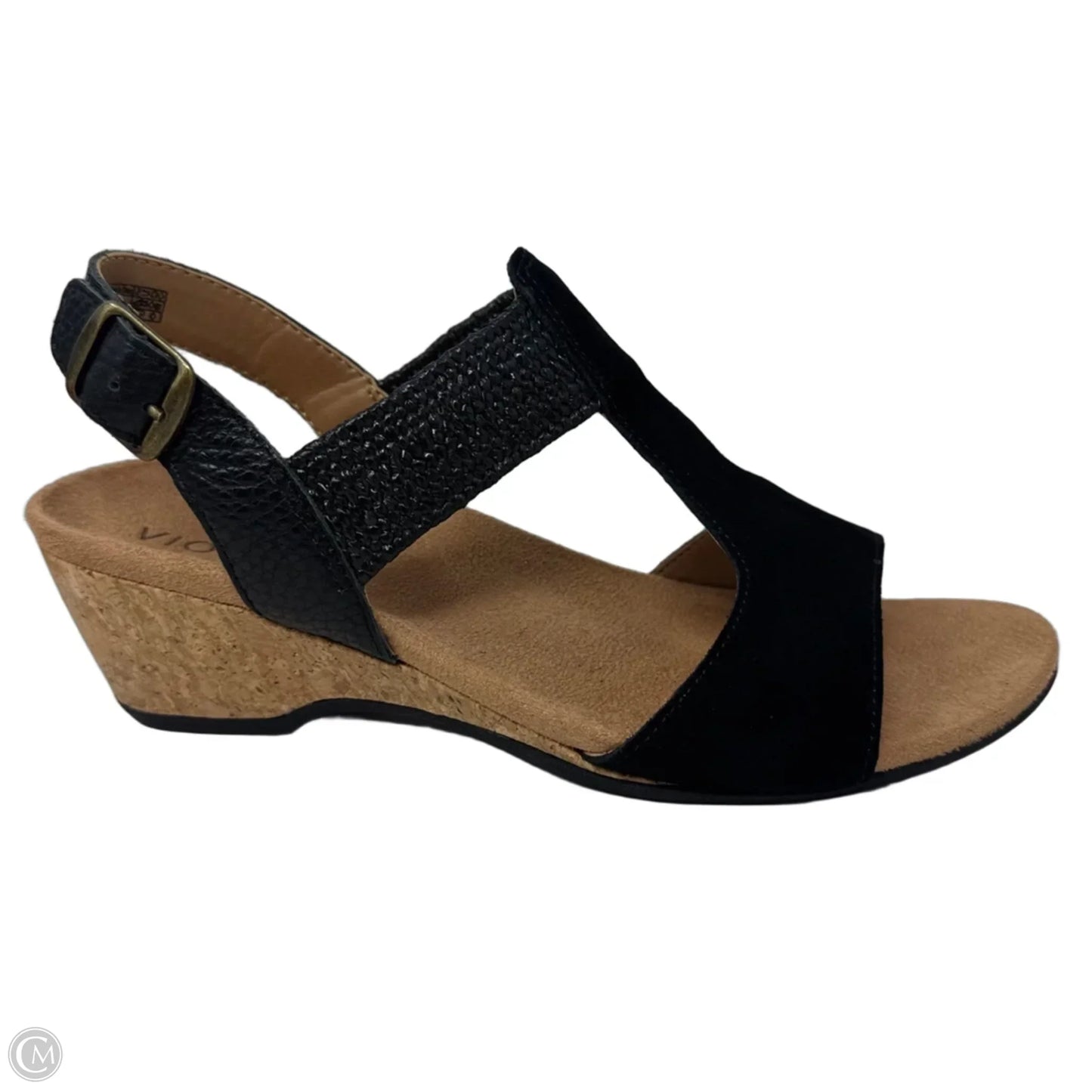 Kaytie Sandals Heels Wedge By Vionic In Black & Brown, Size: 8.5