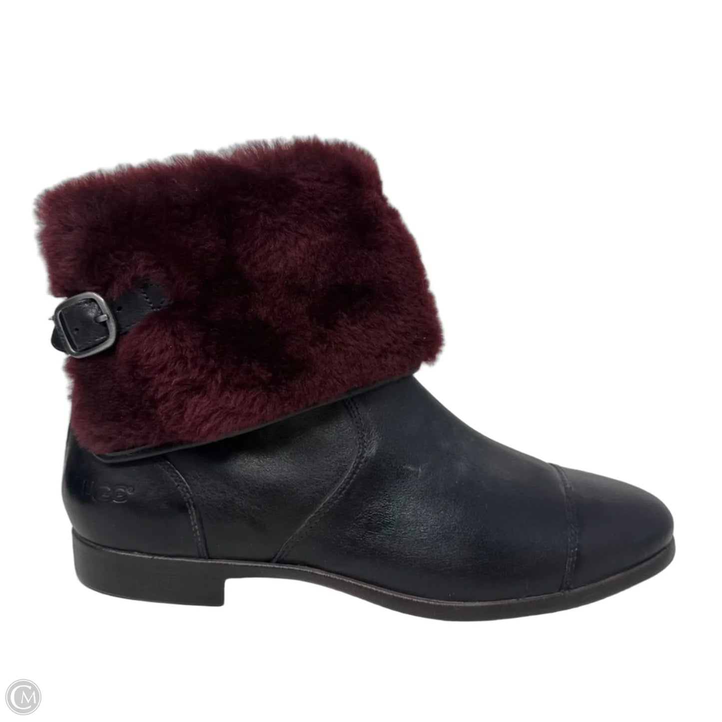 Inez Boots Designer By Ugg In Black & Red, Size: 11