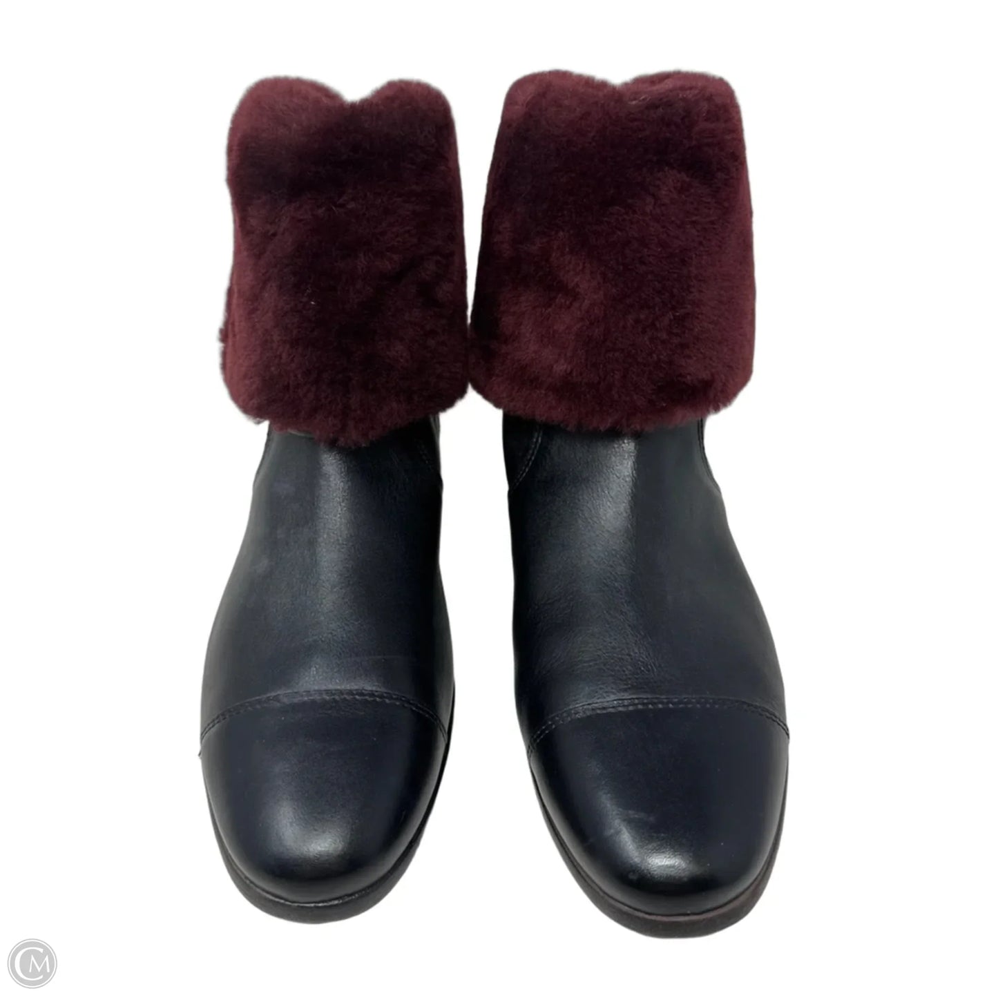 Inez Boots Designer By Ugg In Black & Red, Size: 11