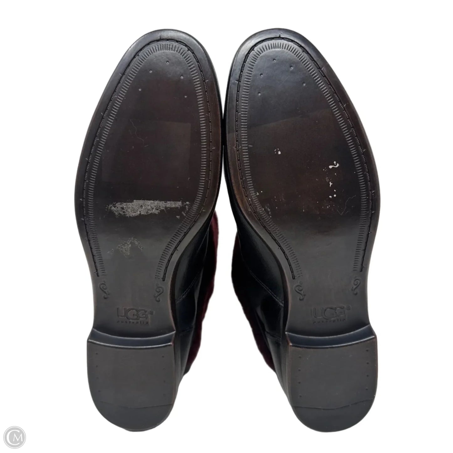 Inez Boots Designer By Ugg In Black & Red, Size: 11
