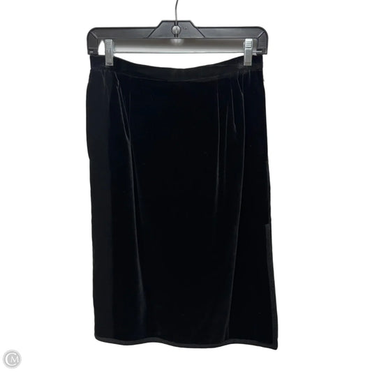 Vintage Velvet Skirt Designer By Valentino Boutique In Black, Size: 10