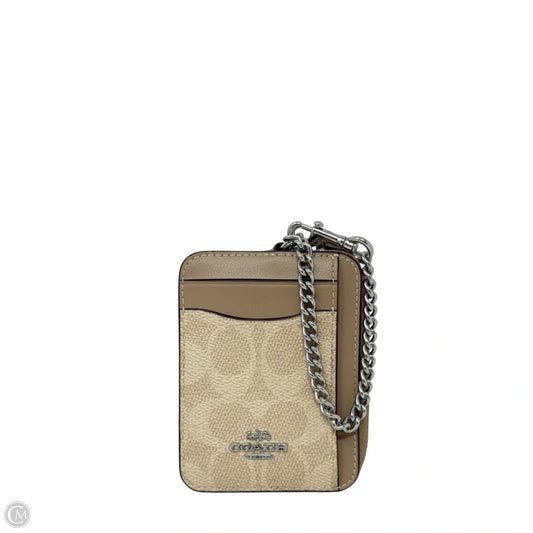 Zip Card Case In Signature Canvas Designer By Coach, Size: Small
