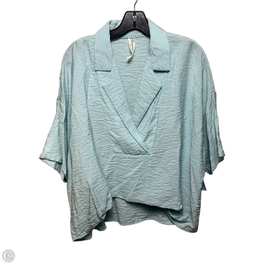 Top Short Sleeve By Anthropologie In Blue, Size: M