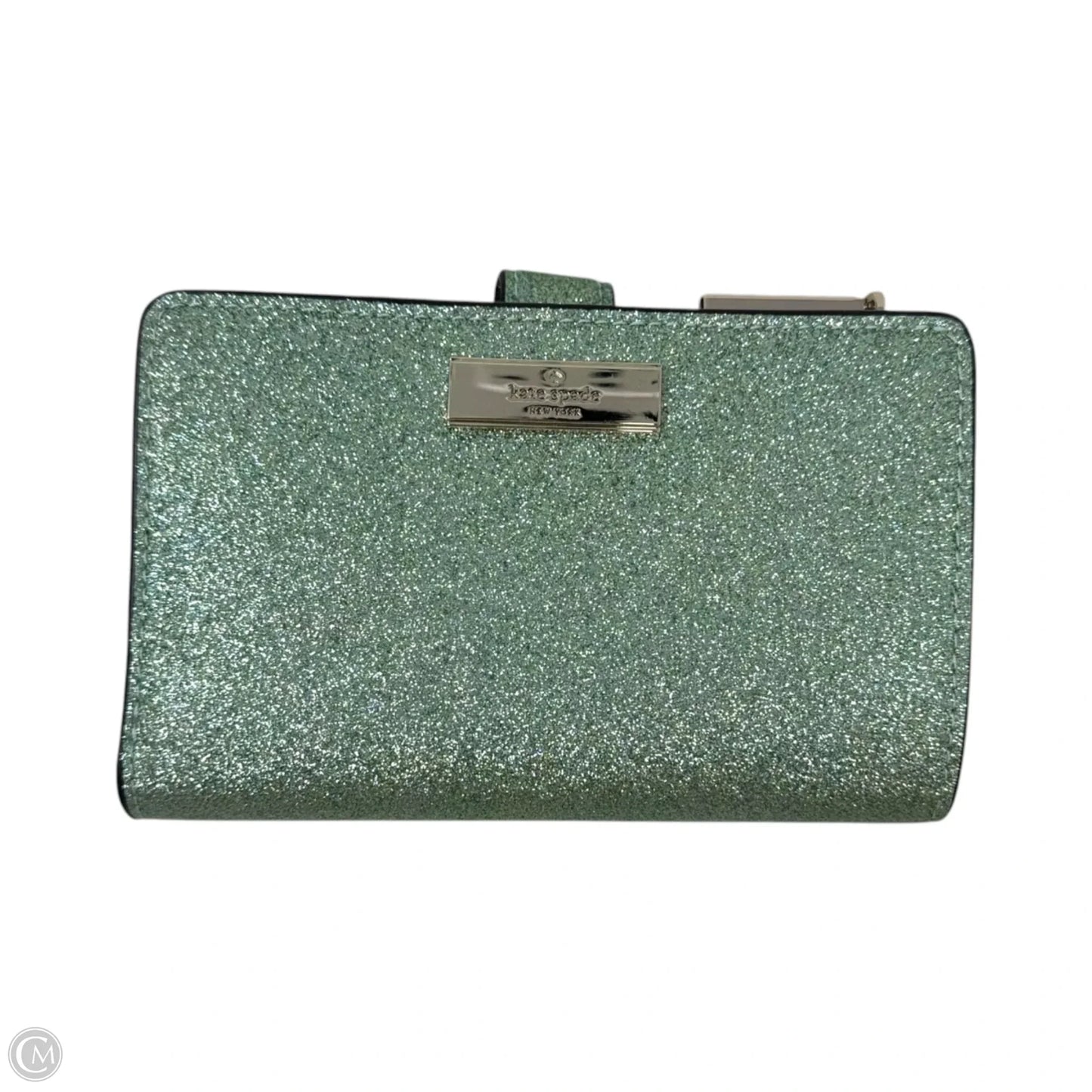 Kenzie Glitter Compact Wallet Designer By Kate Spade, Size: Small