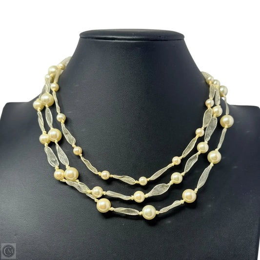 Ribbon & Faux Pearl Layered Necklace by Monet