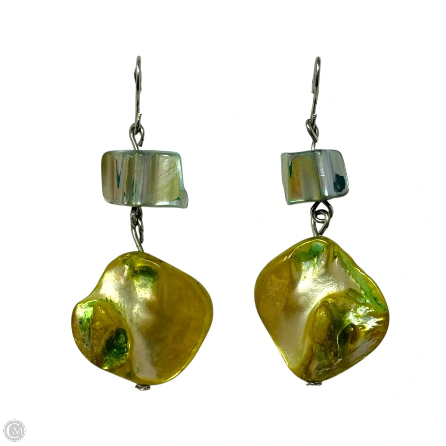 Painted Pearl Chip Dangle Earrings