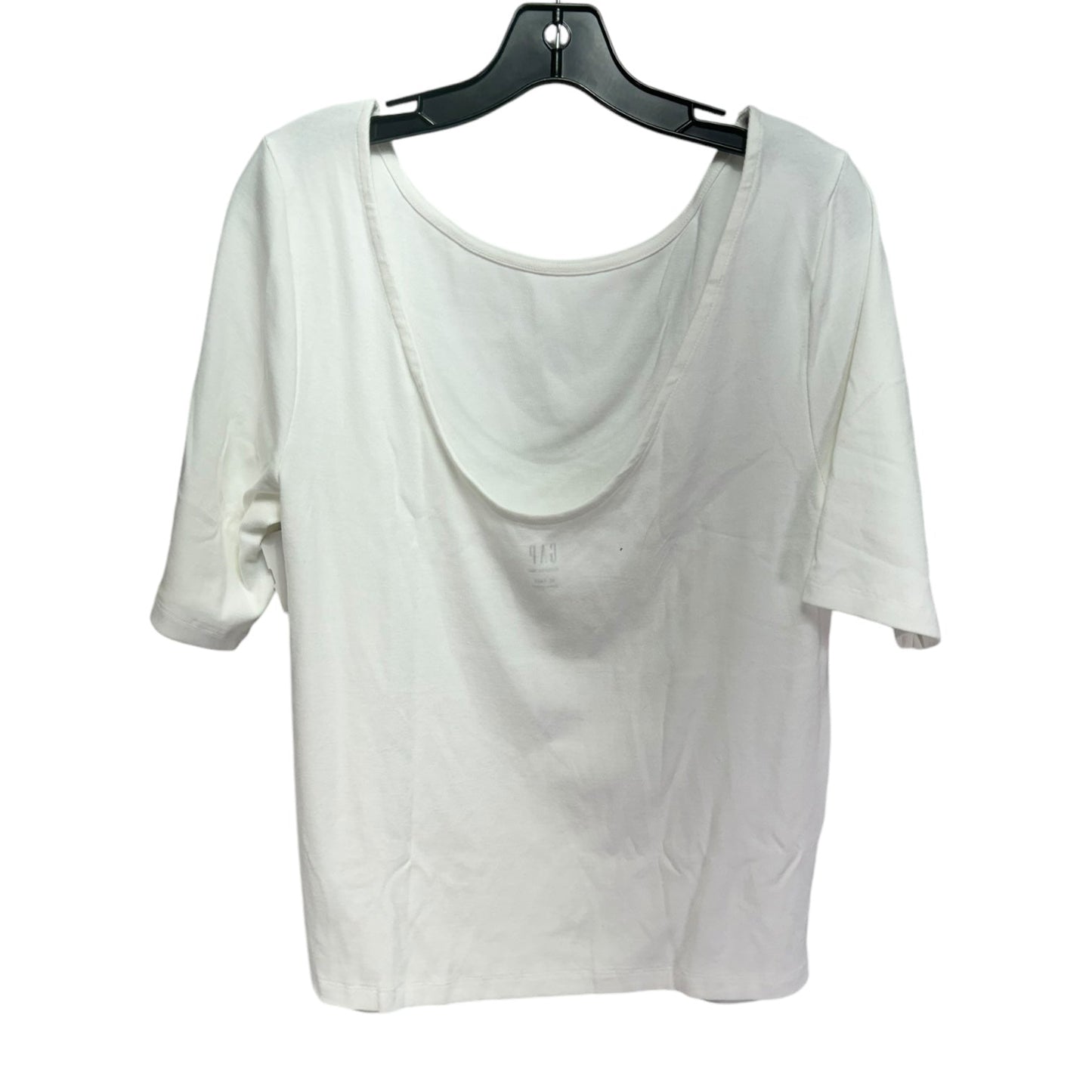 Scoop Back Top Short Sleeve Basic By Gap In White, Size: Xl