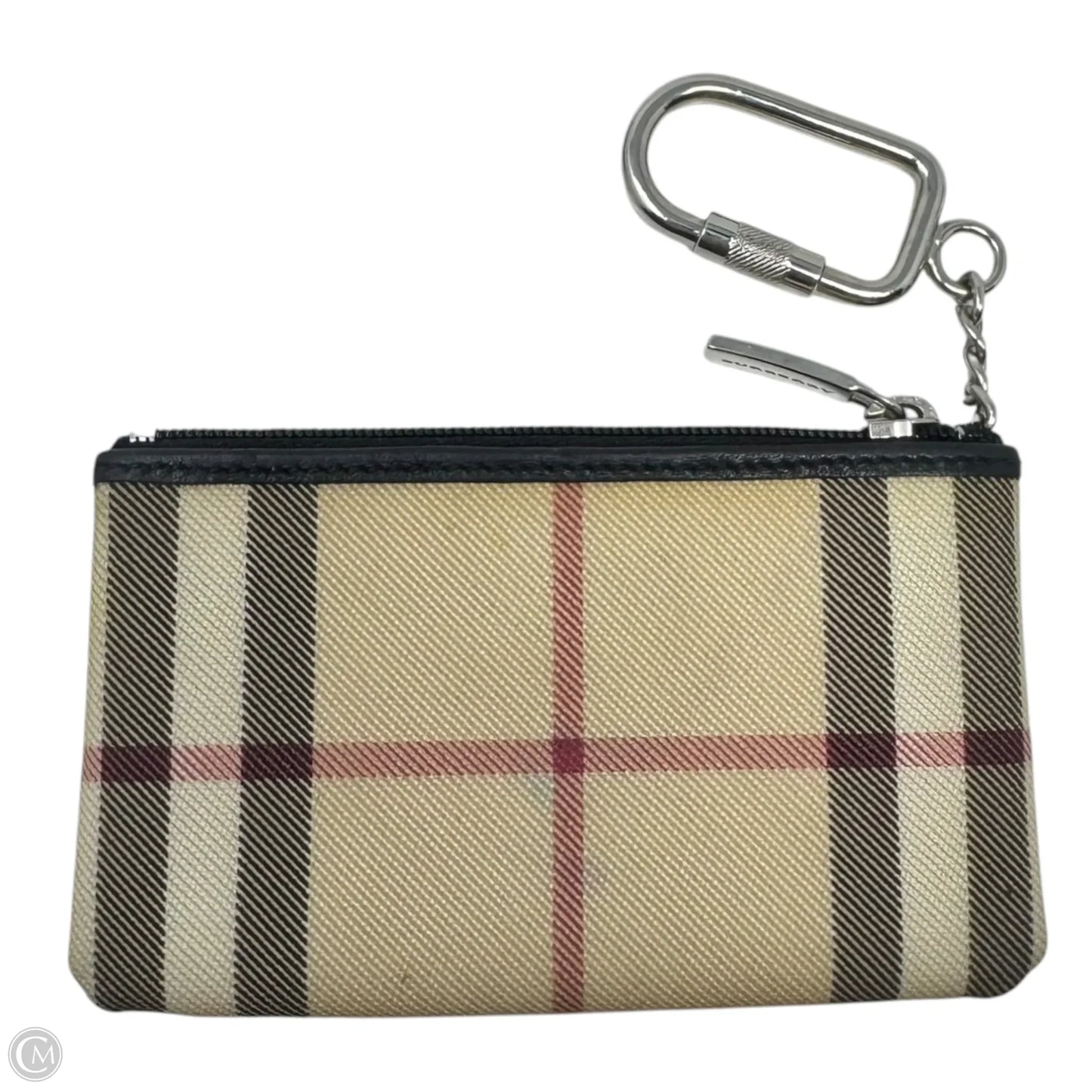 Nova Check Strap Coin Case Luxury Designer By Burberry, Size: Small