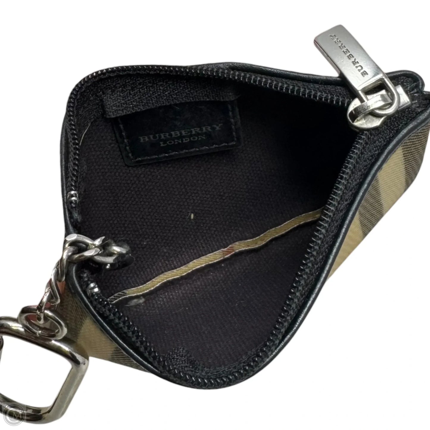 Nova Check Strap Coin Case Luxury Designer By Burberry, Size: Small