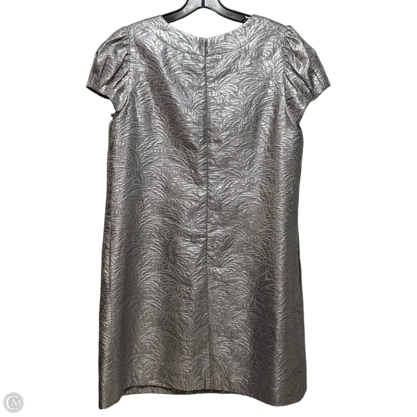 Metallic Jacquard Mini Dress By Ali Ro In Silver, Size: 12