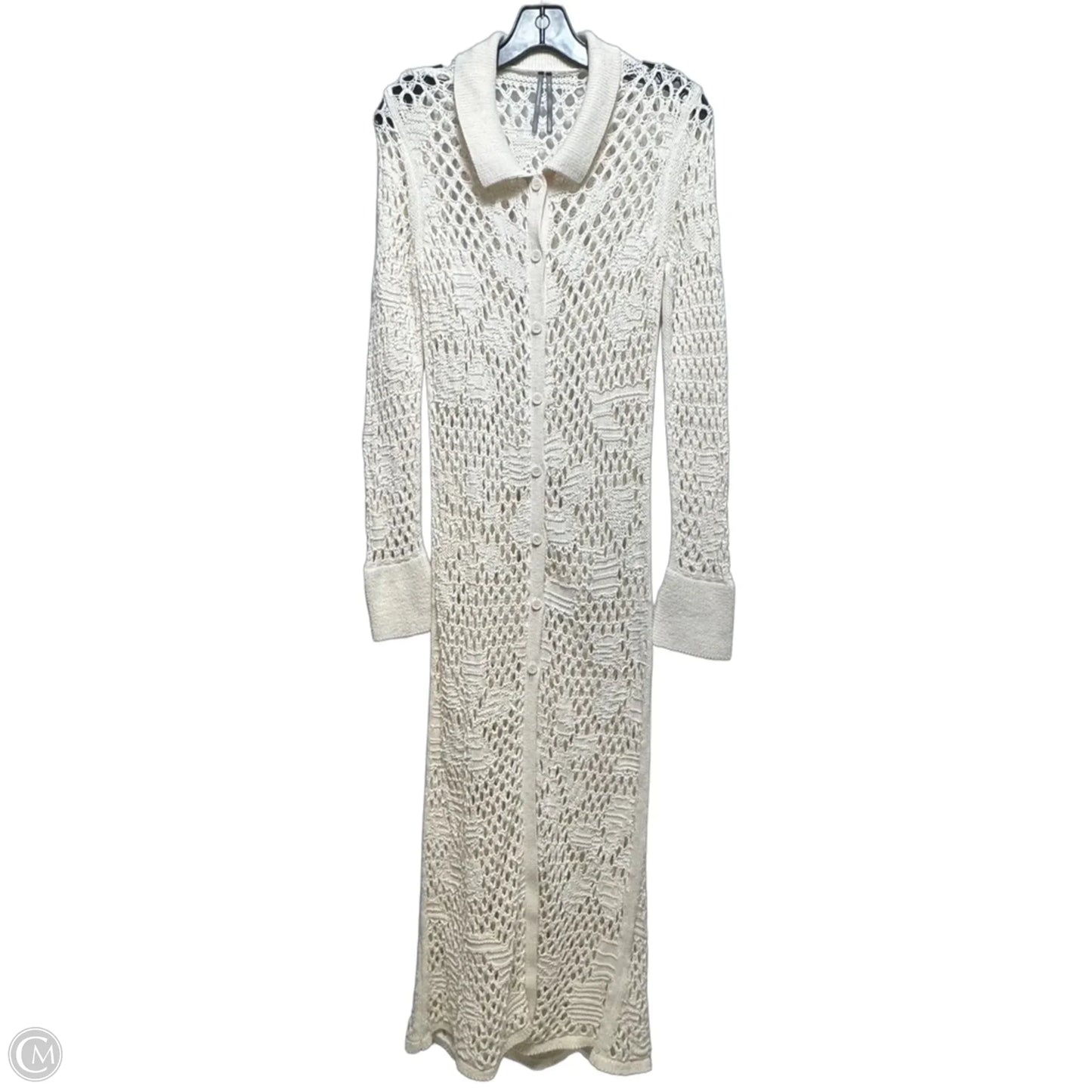 Sweater Cardigan By Anthropologie In Cream, Size: M