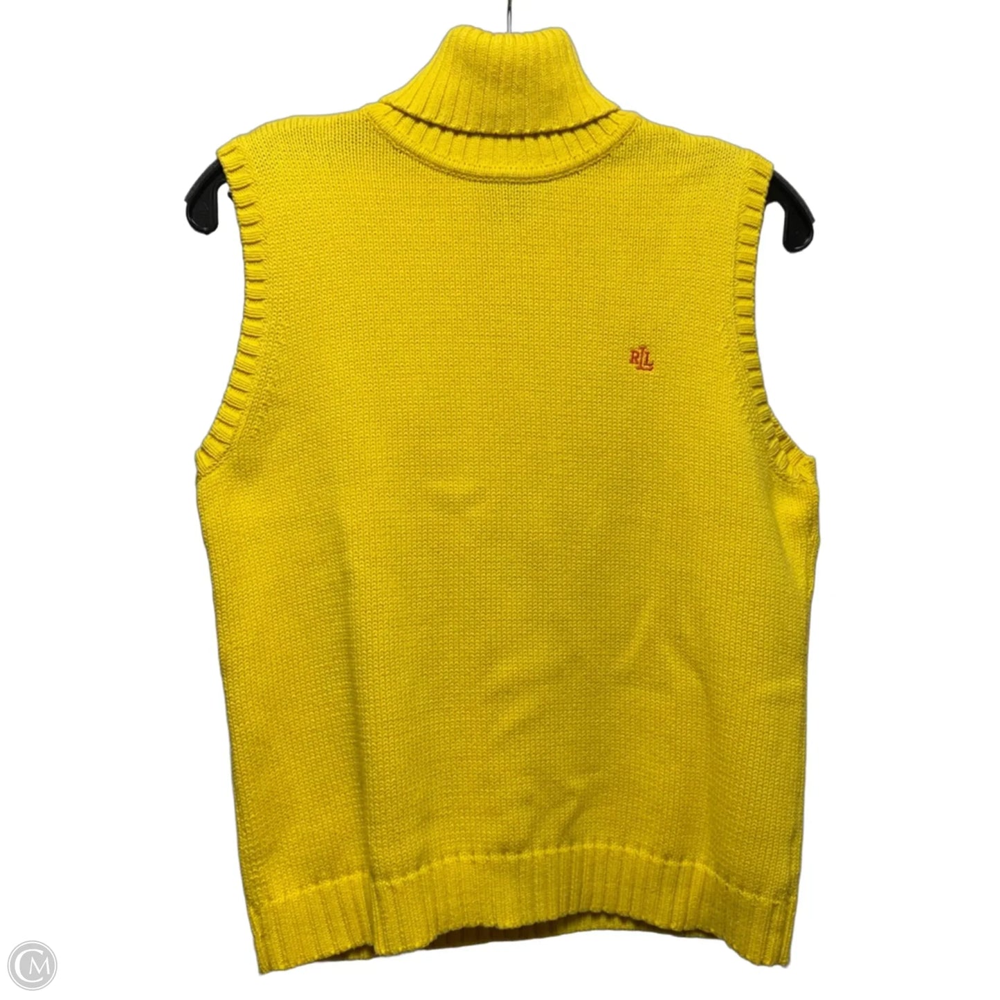Sweater By Lauren By Ralph Lauren In Yellow, Size: L