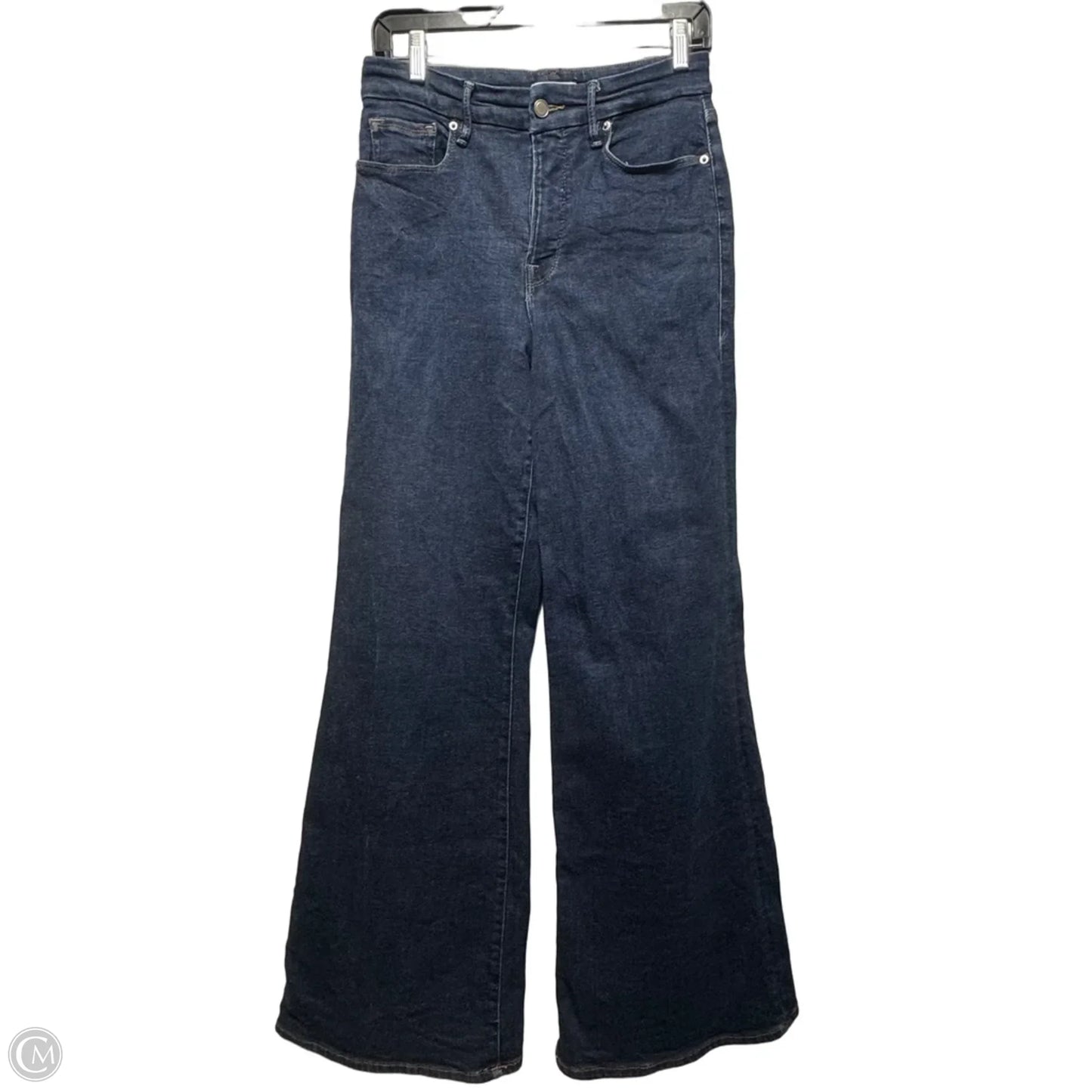 Good Waist Palazzo Jeans By Good American In Blue Indigo985 Denim, Size: 6