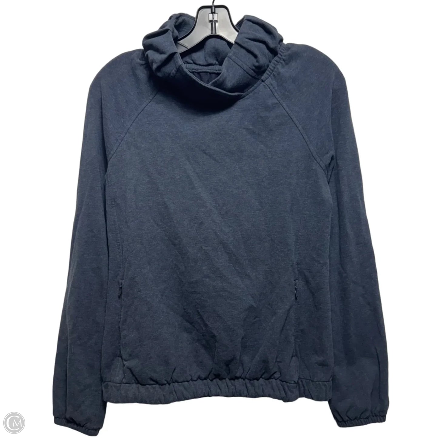 Athletic Top Long Sleeve Collar By Lululemon In Blue, Size: 4