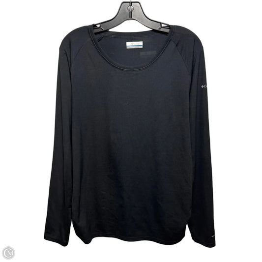 Athletic Top Long Sleeve Crewneck By Columbia In Black, Size: M